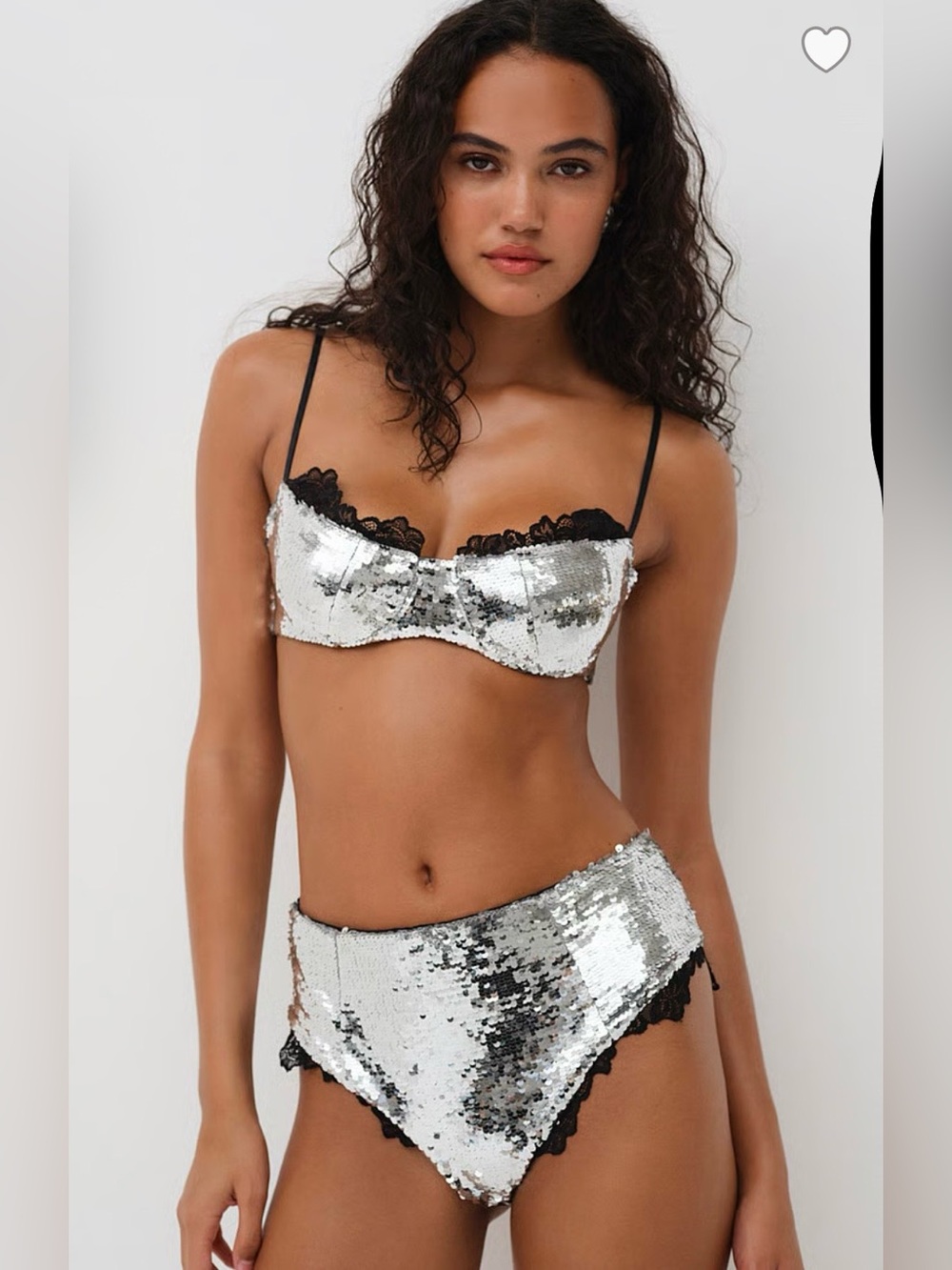 Victoria’s Secret FOR LOVE & LEMONS
Maia High-Waist Panty Soft Silver Sequin